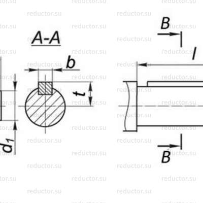 Мотор-редуктор МРЧ-125 — Размеры концов валов